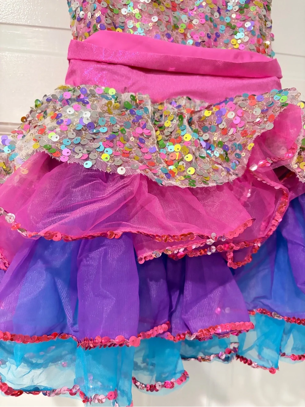 A Wish Come True Rainbow Palace Dance Costume ISC Sequin Tutu Dress
